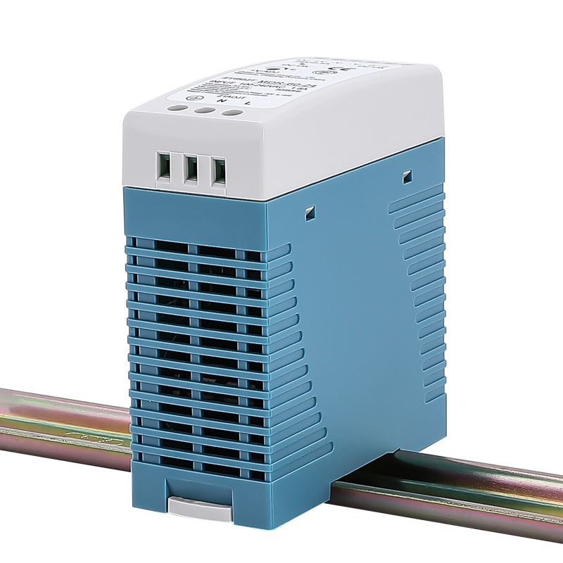 DIN-rail voeding 60W 12V 5A; MeanWell, MDR-60-12; DIN-rail voeding