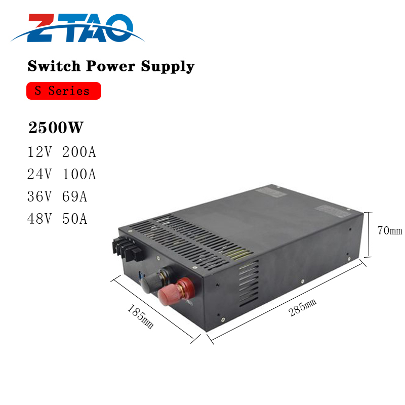 Manufacturers Smps 2500w 24V 104A Dc High Power Power Supply Variable Switching Power Supply